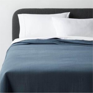 Threshold F/Q Luxe Matelasse Coverlet Slate Blue, Lightweight